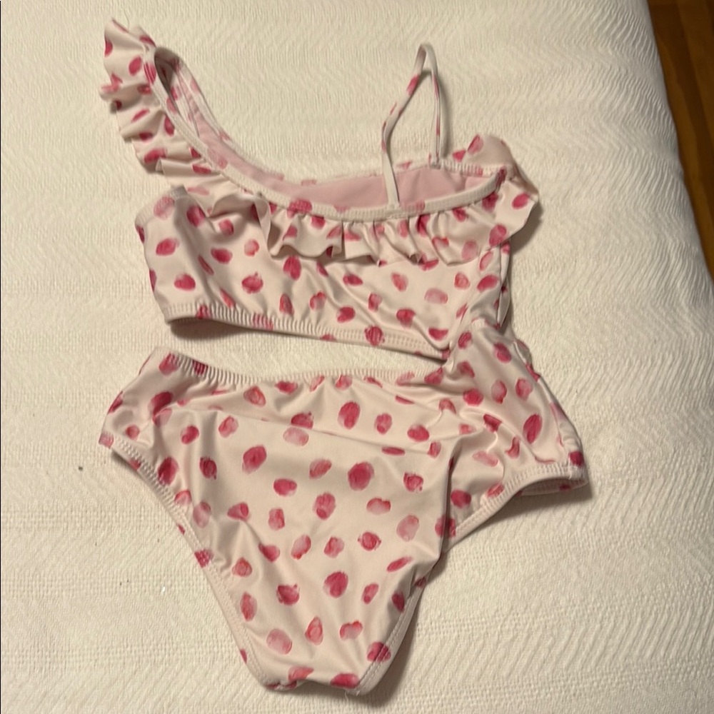 Splendid Pink and Cream Polka Dot Swimwear